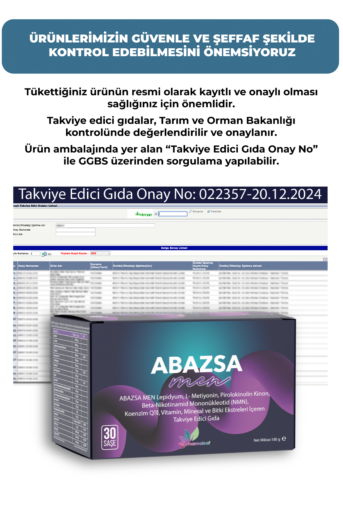 Abazsa Men 30 Saşe – Ginseng, Çinko ve Multivitamin İçeren Erkekler İçin Takviye Edici Gıda - Görsel 3