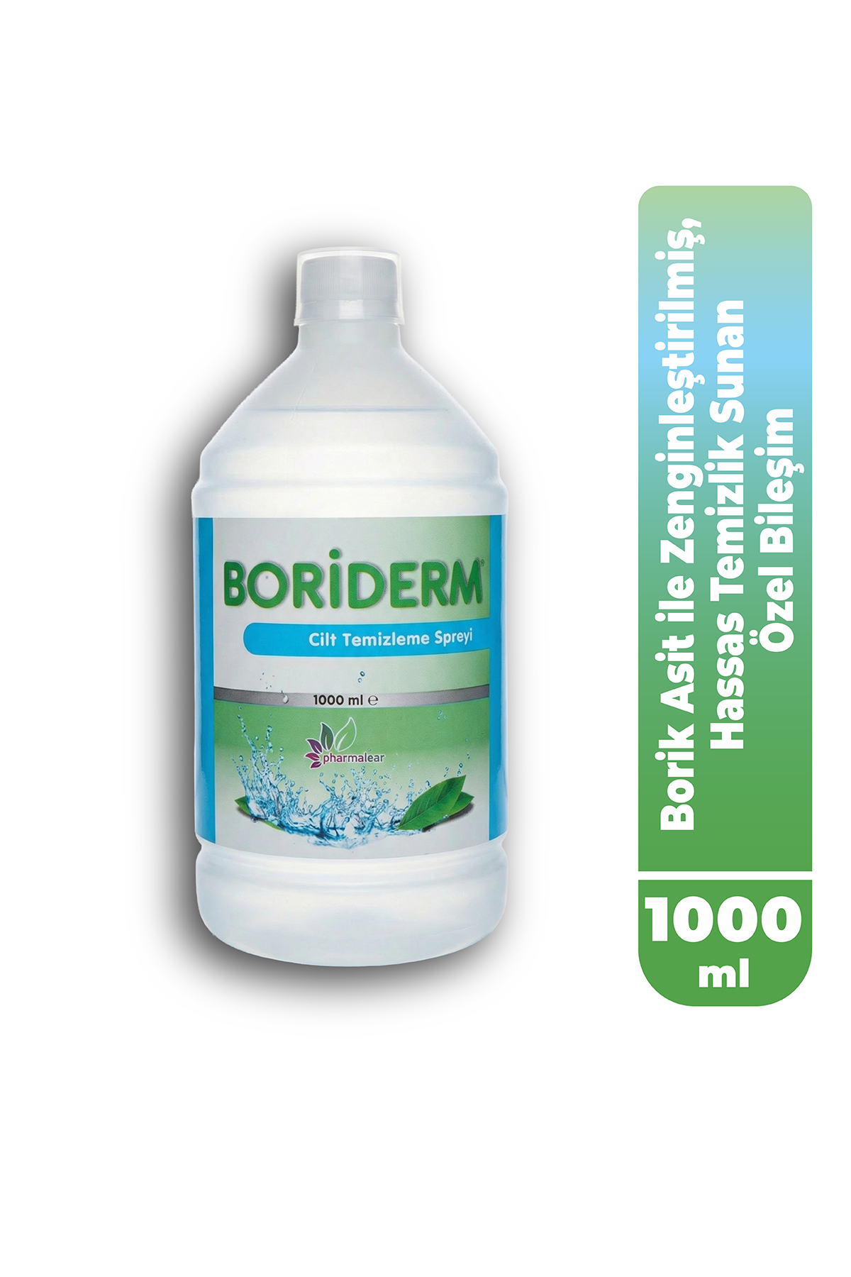 Boriderm 1000 ml – Borik Asit ve Doğal İçerikli Cilt Temizleme Spreyi