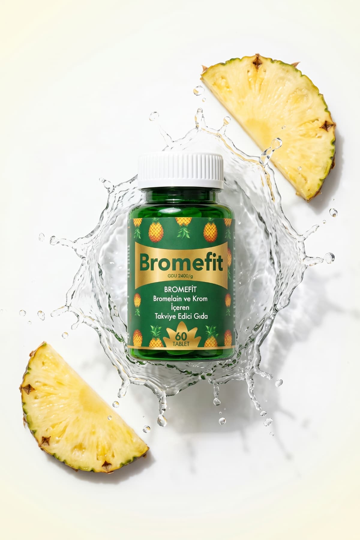 Bromefit 60 Tablet – Bromelain, CLA ve Krom İçeren Takviye Edici